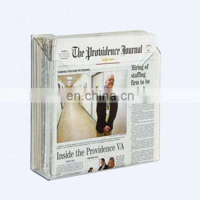 outside acrylic leaflet display wall mounted clear acrylic newspaper holders