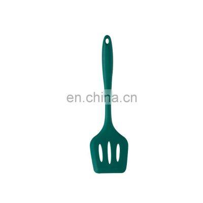 Green Silicone Spatula Set Kitchen Stools Soup Spoon Leaky Spoon With Hook Kitchen Utensils photo-3