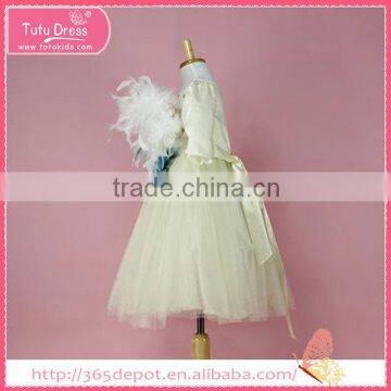 Light Muslin Gauze tutu dress girl flower girl dress