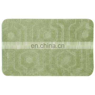 2022 New Design Jacquard Pattern Non Slip Microfiber Bath Mats Rug Bathroom