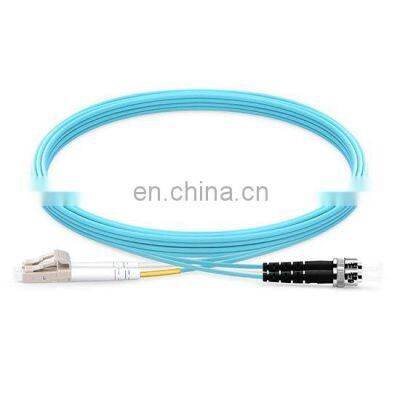 LC UPC to ST UPC Duplex 2.0mm PVC(OFNR) OM4 Multimode Fiber Optic Patch Cable