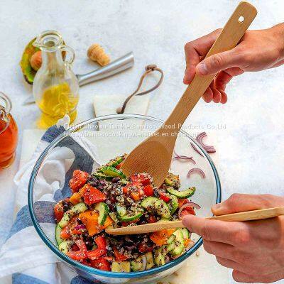 Bamboo Cooking Utensil Serving Spoons Wholesale Kitchen Cook Spoon Set China photo-2