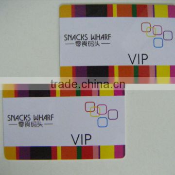 China overlay preprinted plastic gift card