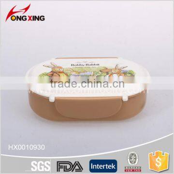 PP plastic children lunch box with spoon