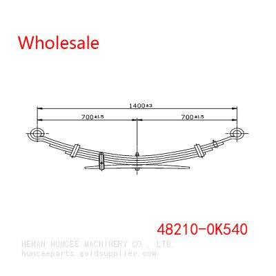 48210-0K540 482100K540 For TOYOTA Rear Axle Leaf Spring Wholesale