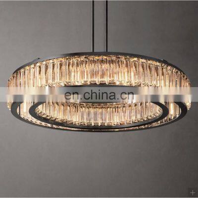 Modern Hanging Lamp Lighting Led Decorative Ring Brass Chandelier Ceiling Light Bedroom Living Dining Room Table photo-3