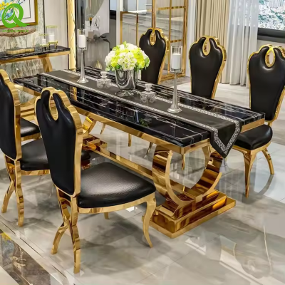 Stainless Steel Luxury Wedding Party Event Restaurant Oval Tables Cake Table Dining Table photo-5