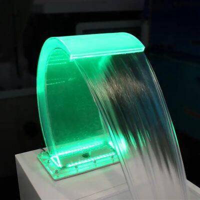 Acrylic Material LED Light Sheer Waterfall Electric Water Fountain for Sale