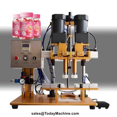 Semi Automatic Desktop Twist off Spray Trigger Pump Plastic Screw Lid Capping Machine
