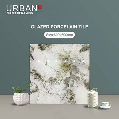 Luxury Hotel Golded 600X600mm Ceramic Non Slip Glazed Rustic Porcelain Floor Wall Tile photo-2