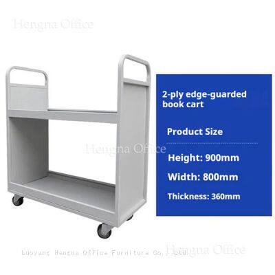 Bookstore Trolley | Heavy-Duty Steel Construction | V-Shape Platform & Smooth Finish | Retail Book Transport Cart photo-5