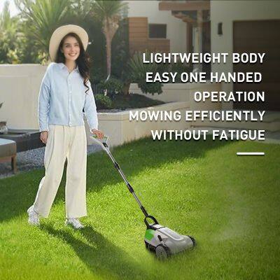 20V Cordless Push Lawn Mower, 21CM Cutting Diameter, 3-Level Height Adjustable, Portable Home Garden Grass Trimmer With Makita Interface