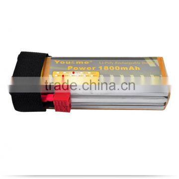 You&Me 4S 14.8V 1800mAh 25C Rechargeable Lithium Polymer Battery For Quadcopters RC Models photo-3