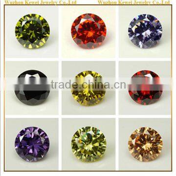 Round shape 0.8mm-100mm high quality cubic zirconia