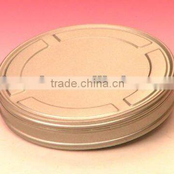 CC round golden metal CD tin can box