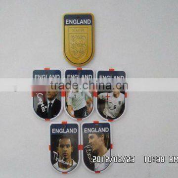 CC famous soccer players metal badge