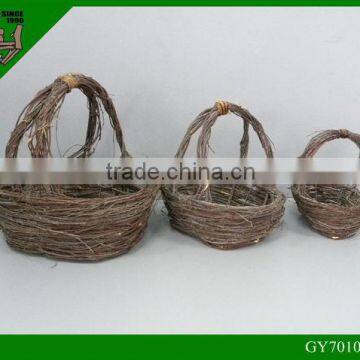 handmade Willow basket with handle