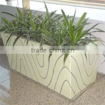 white FRP flower planter