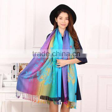 Wholesale New Flower Polyester Jacquard Shawl photo-5