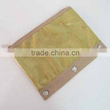 Osini Custom Glittering 3-ring Binder Pvc Plastic Bag Cosmetic / Pencil / Zipper / Plastic for Girls &traving &school photo-5