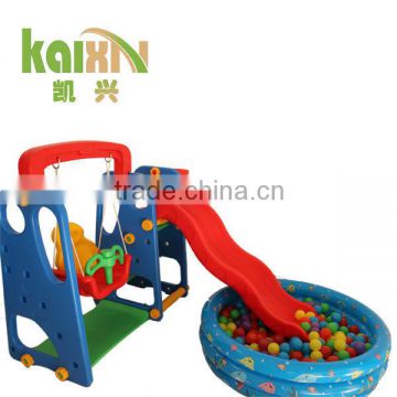 Outdoor Plastic Water Slide And Swing And Ball Pool Set For Kids