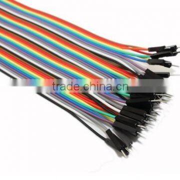 40PCS Dupont Wire Color Jumper Cable 1P-1P 2.54mm Male to Male 20cm