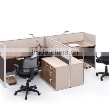 2 Seaters Office Workstation With 30mm Thickness Partition With Modern Design photo-3