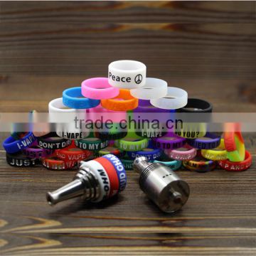 Silicone ring 22mm/18mm diameter vapor vape band custom flexible silicone rubber bands for Mod atomzier vaporizer