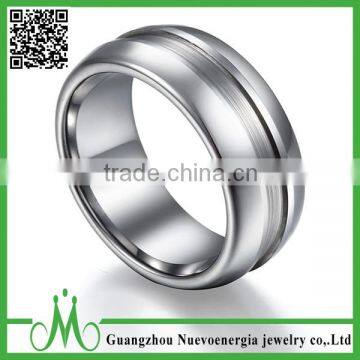 High quality shiny tungsten jewelry silver rings all sizes available tungsten steel rings