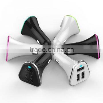 (110125) Multipurpose Colorful Dual USB Car Charger for IPad and Smart Phone
