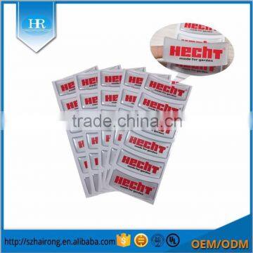 Custom clear epoxy resin crystal plastic sticker