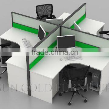 Modern Appearance Small Wooden Office Cubicle for 4 Person (SZ-WS805)