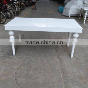 Elegant pure white wooden table for wedding partyXYN372