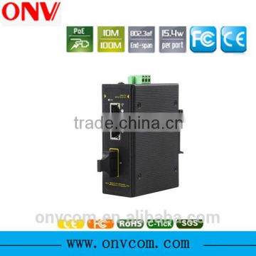 3-port 10/100M Industrial PoE Switch /Media Converter