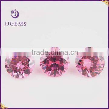 wholesale synthetic round pink 6mm cubic zirconia