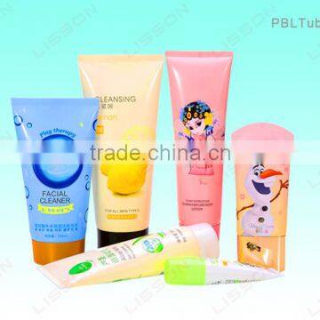 hand cream round plastic tube with special flip top cap cosmetic tube