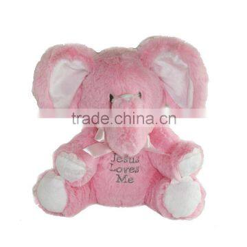 ICTI and Sedex audit new design EN71 customed cheap stuffed pink elephant toy