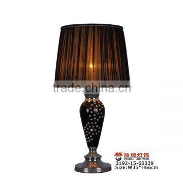 black pottery lamp table for home