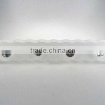 MDF rectangular wood hanger hook with crystal handle