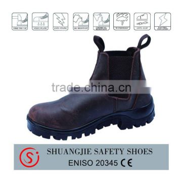 oil resistant crazy horse leather steel toe safety leather