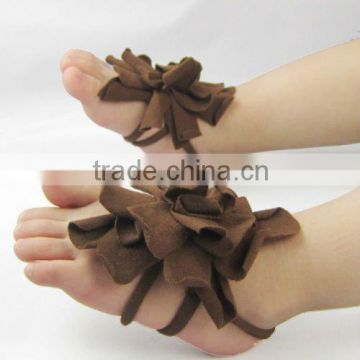 Top Baby Shoes Flower Design Baby Prewalker Infant Shoes Cotton Barefoot Sandals