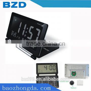 LCD Display Portable Folding Mini Travel Alarm Clock Multi-functional Pocket Flip Clock / Electronic items Manufacturer OEM/ODM