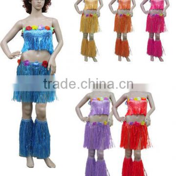 Latest hawaiian evening dress various style fancy dress high quality hawaiian skirt with good design BWG-4054