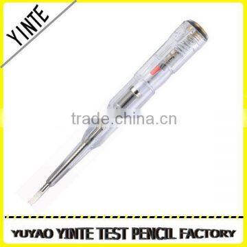 China Manufacture Transparent sensor test pen/testing screwdriver with AS material and full copper feeler, sensor