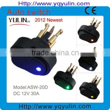 china feature plastic 12mm blue led auto combination switch