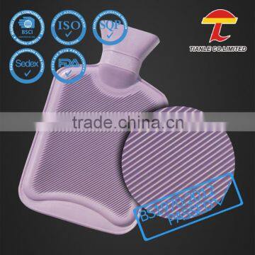 Authorized qualified BS rubber rechargeable hot water bag