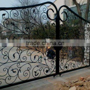 wrought iron outdoor entrance fence gate design