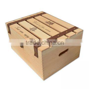 Luxury Wooden Wine Bottle Box Wine Glass Box photo-4