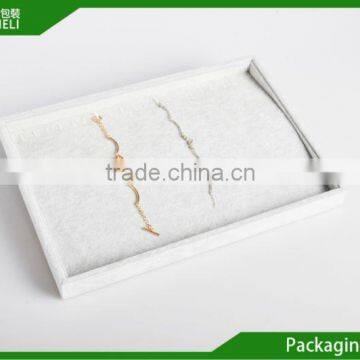 High quality white jewelry display with velvet inlay