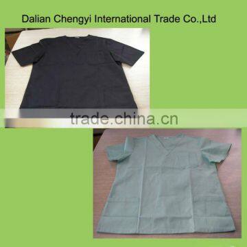 Stylish High Quality Solid No Printing Medical Scrubs